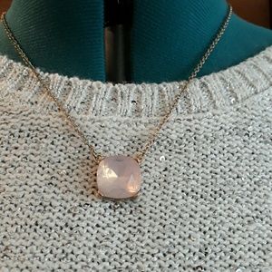 Delicate Vivi Love Pink Pendant Chain Necklace